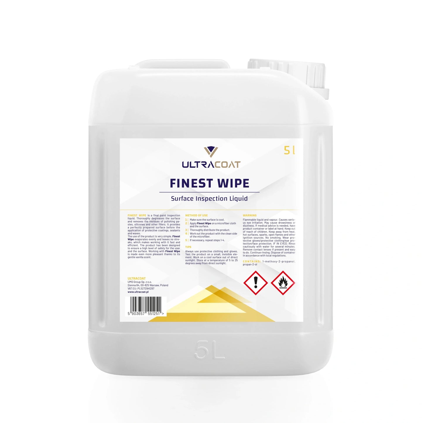 Ultracoat Finest Wipe – Odmašćivač i inspekcijski sprej za pripremu laka