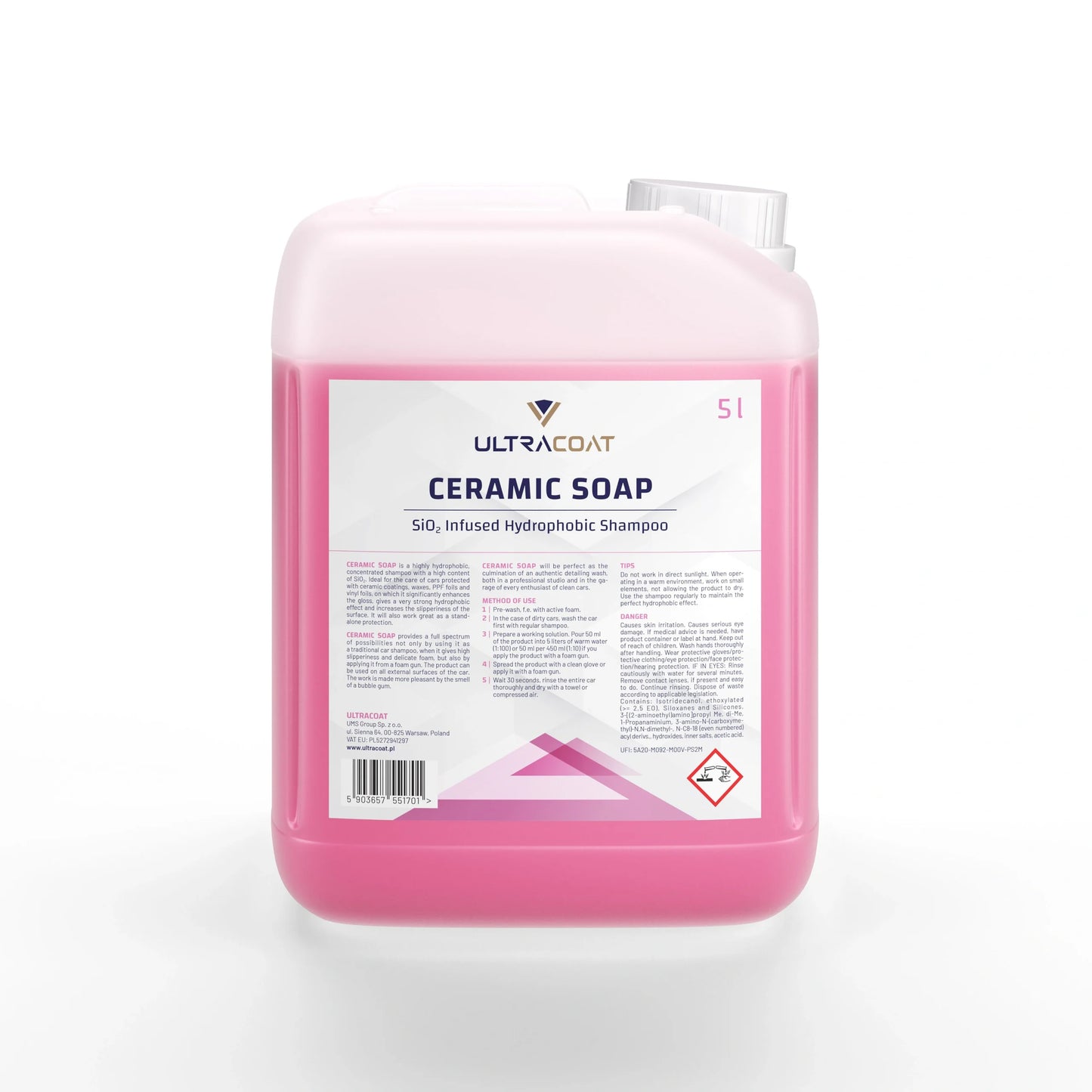 UltraCoat Ceramic Soap – SiO₂ šampon za auto sa premazom