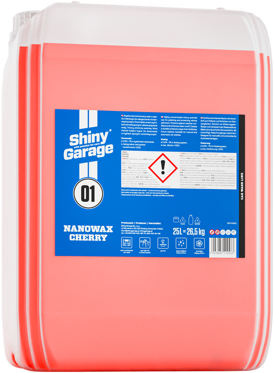 Shiny Garage Nano Wax Cherry – Nano vosak za brzo sušenje, sjaj i zaštitu automobila 25L