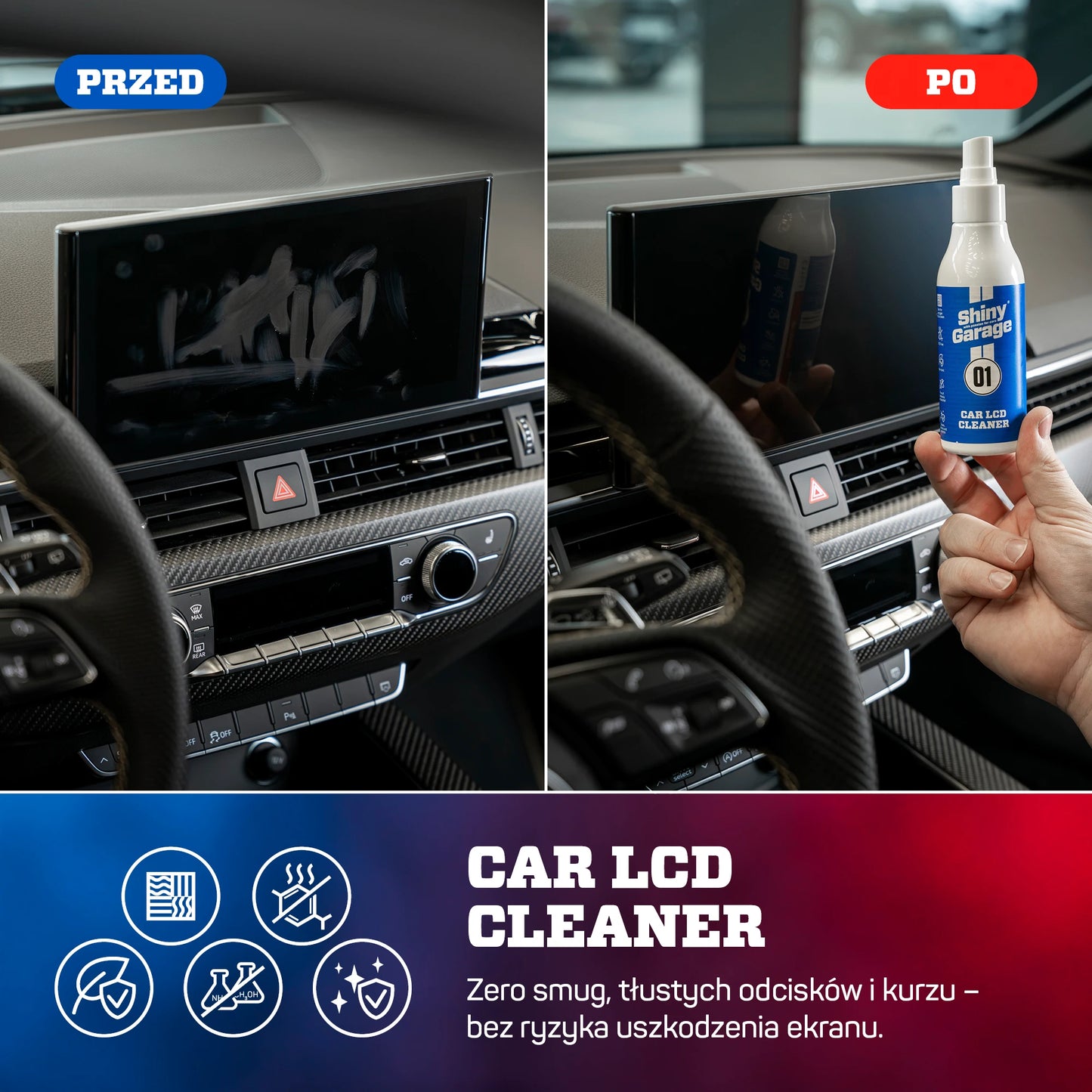 Shiny Garage Car LCD Cleaner – Sredstvo za čišćenje ekrana u automobilu bez tragova